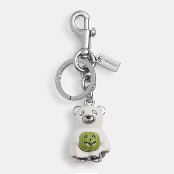 NWT‎ Coach Halloween Ghost Bear Bag Charm - Picture 1 of 6